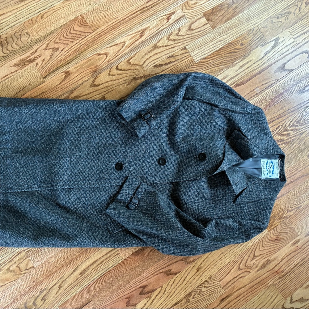 Hickey Freeman Charcoal Trench Coat - Picture 7 of 10